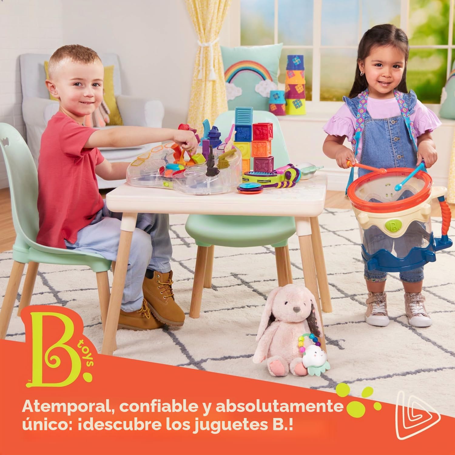B. toys - Hipopótamo Pop - Teclado de Juguete - Tocar el Piano - Canciones, Sonidos y Luces - Instrumento Musical para niños - 12 Meses +