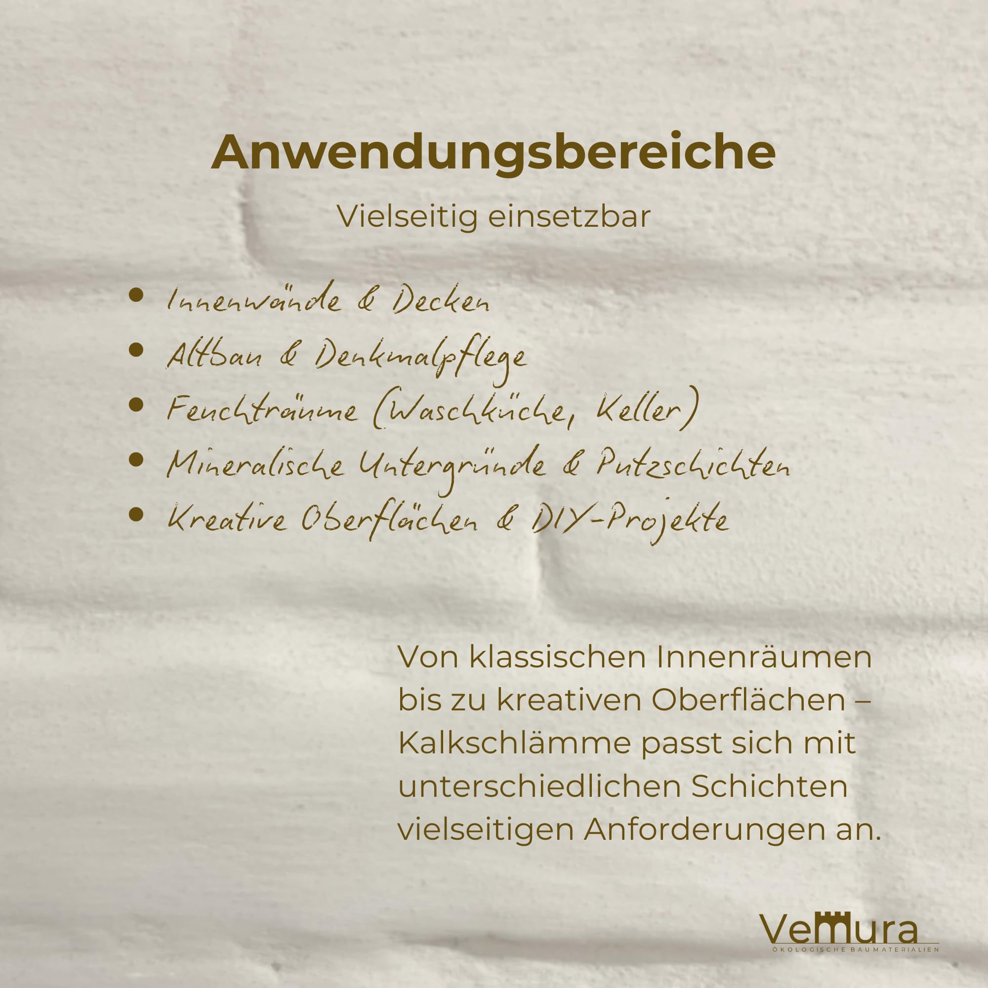 Kalkschlämme, Rustikale Oberfläche | Bianco Latte, S - 2,5 kg