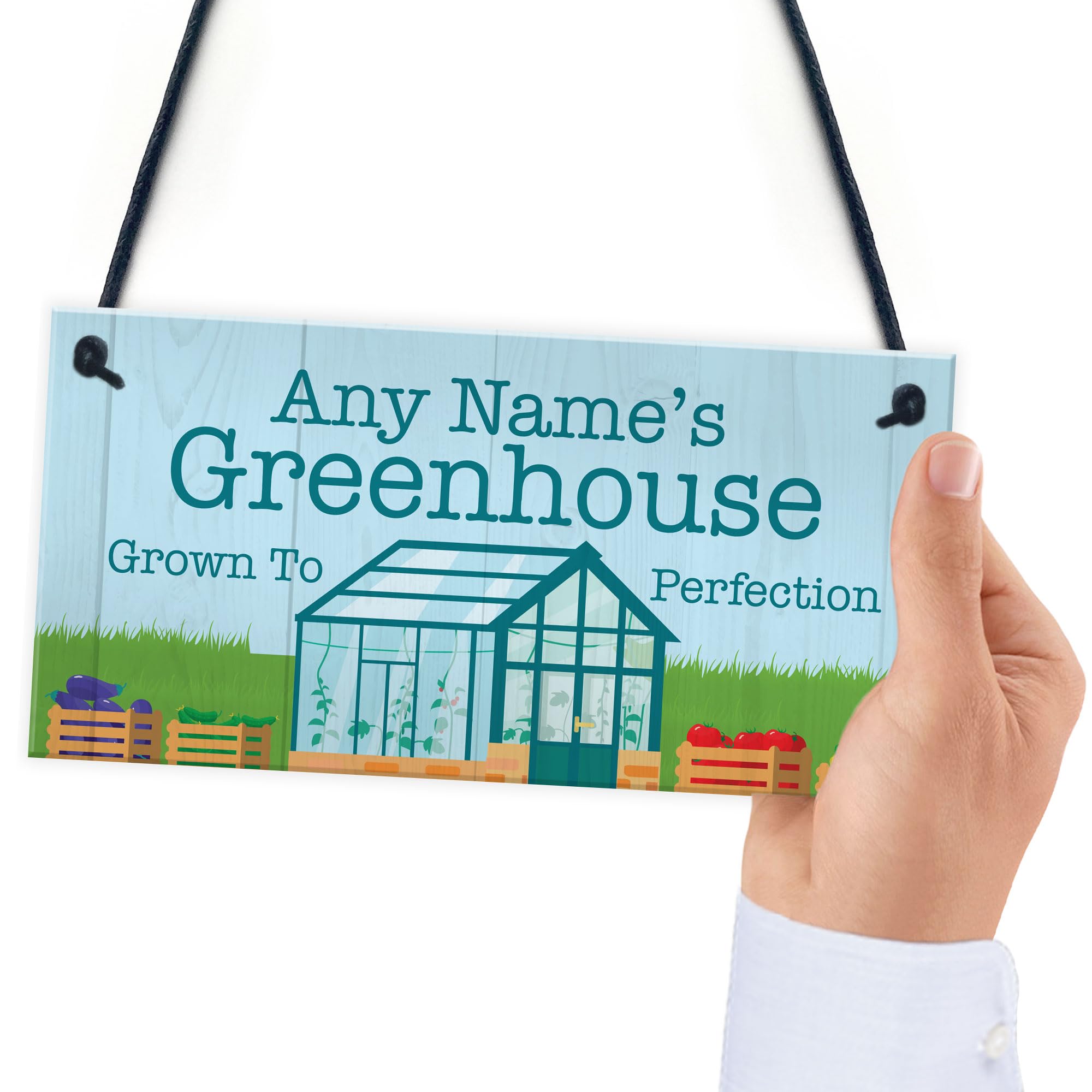 Red Ocean Greenhouse Sign For Garden Personalised Greenhouse Plaque Gift For Him Her Shed Summerhouse Sign