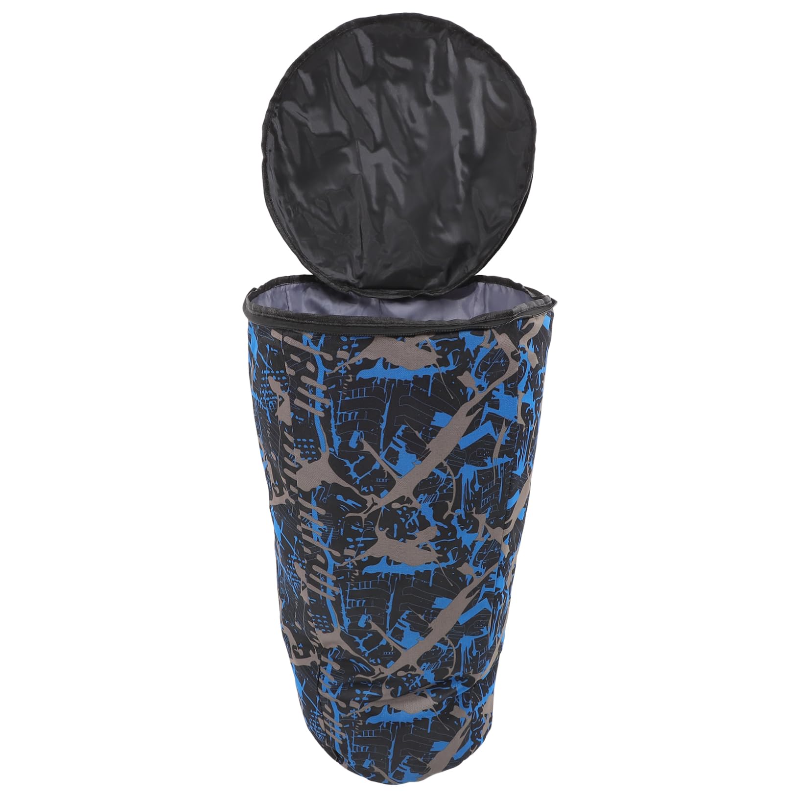 Levemolo Borsa per Tamburo Africano da 12 Pollici Grande Capacità Oxford e Pvc, Design Mimetico Blu Elegante e Resistente per Trasporto Efficiente Colore Casuale