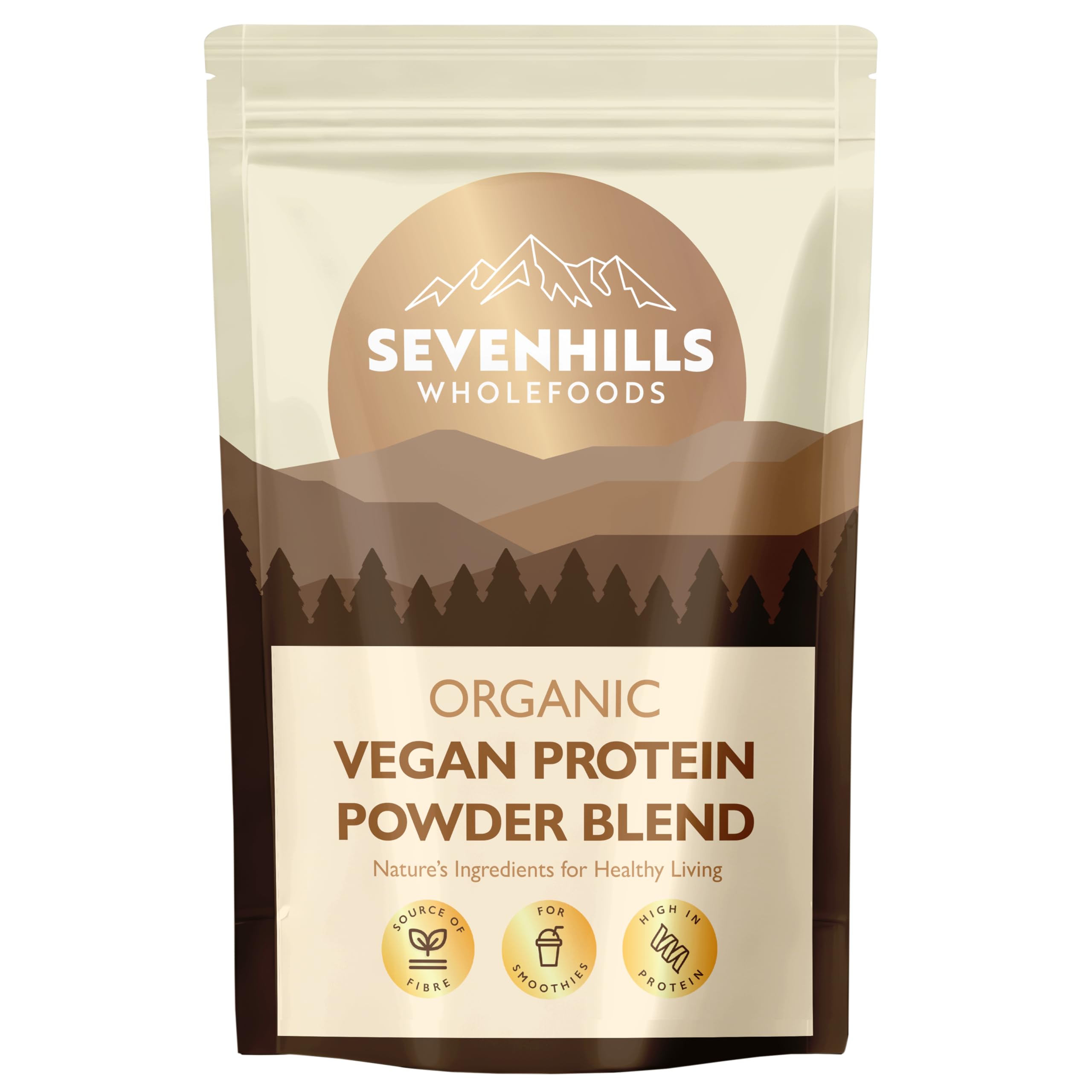 Organic Vegan Natural Protein Powder Blend 900g, with Rice, Hemp & Pea Protein, unsweetened & unflavoured, no additives, Dairy & Soy Free