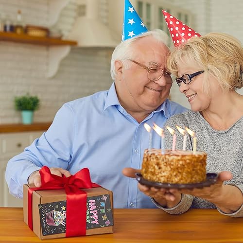 Vista 6 de Kisston 150 sobres de dinero de feliz cumpleaños para dinero en efectivo, sobres de moneda de 2.88 x 6.5 pulgadas, fundas para tarjetas