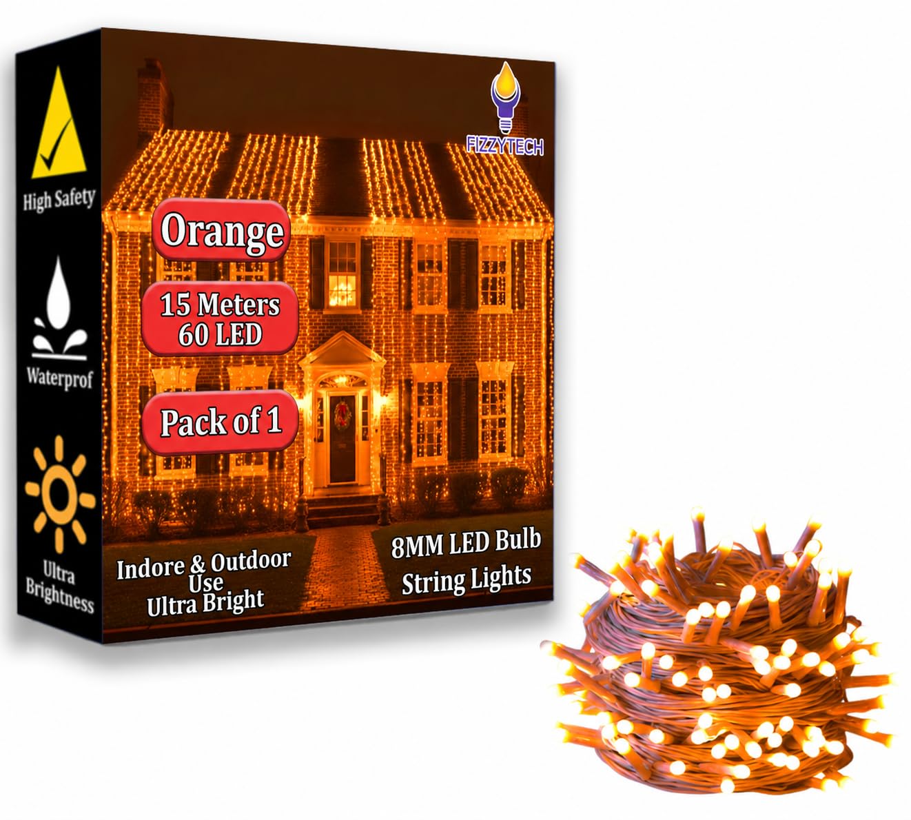 Fairy String Lights - 60 LED 15m Warm White -16