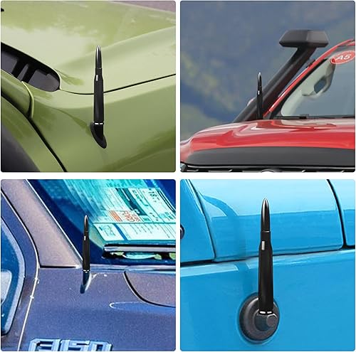 Miniatura 7 de Antena de bala para automóvil, accesorios de decoración exterior de camión, antena de repuesto de vehículo de automóvil con Ford F150 F250 F350RAM