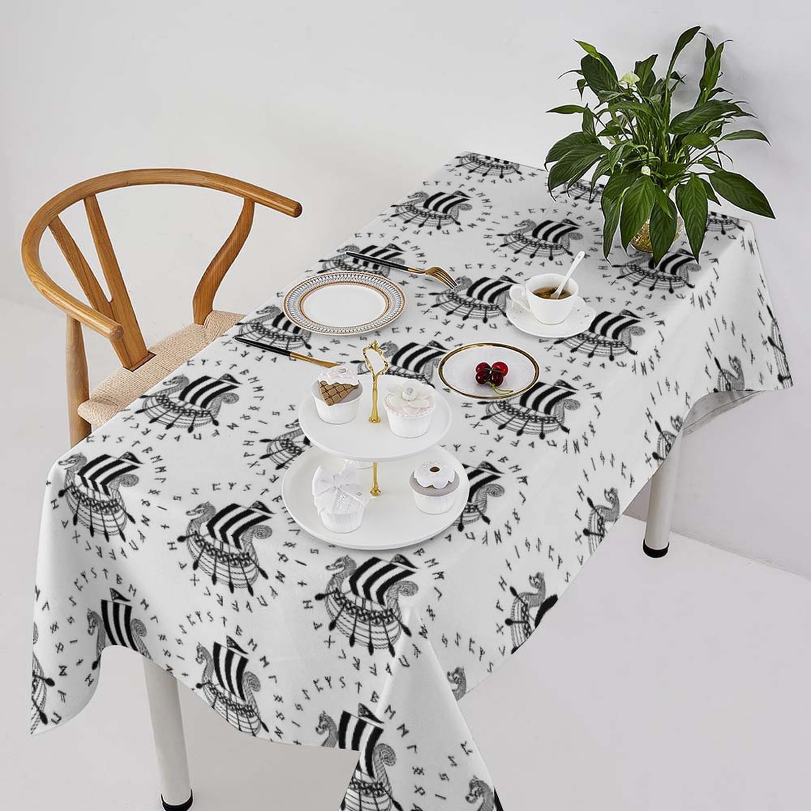 Nappe Viking impression 3D de qualité supérieure, couverture de table durable