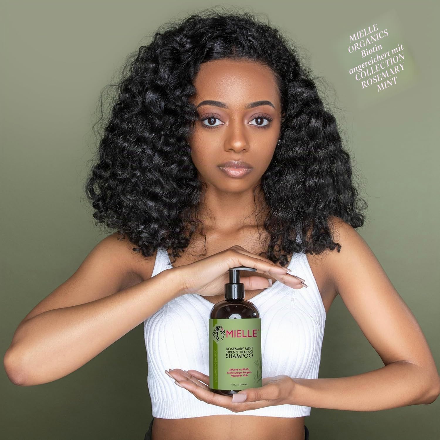 Mielle Rosmarin-Minz-Shampoo mit Biotin, fördert das Haarwachstum, stärkt schwaches und sprödes Haar, reinigt die Kopfhaut tief, 355 ml (2 Stück)