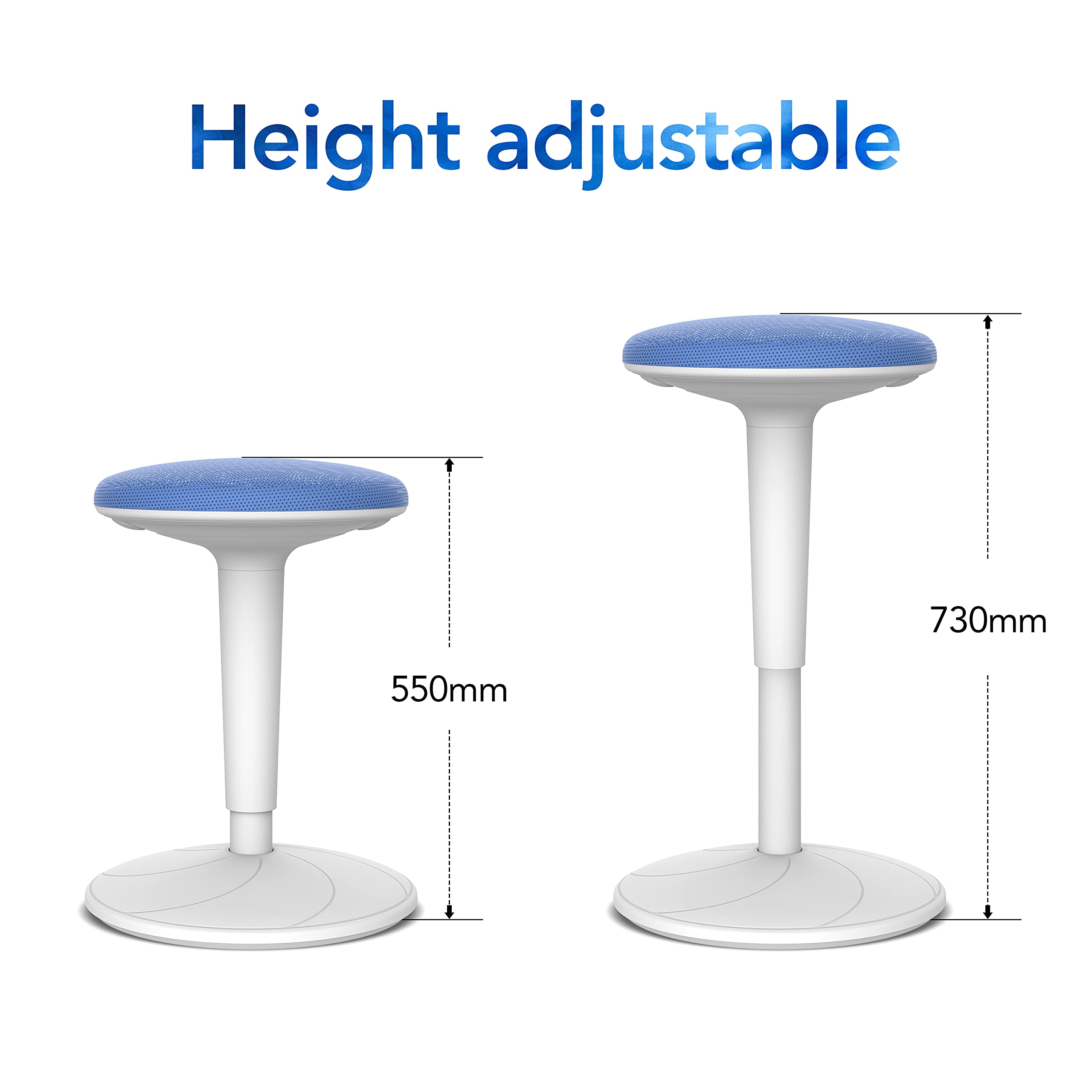 Wobblez Sedia da ufficio ergonomica | Sgabello oscillante per proteggere la schiena regolabile in altezza da Wobblez Sedia da ufficio ergonomica | Sgabello oscillante per proteggere la schiena regolabile in altezza da