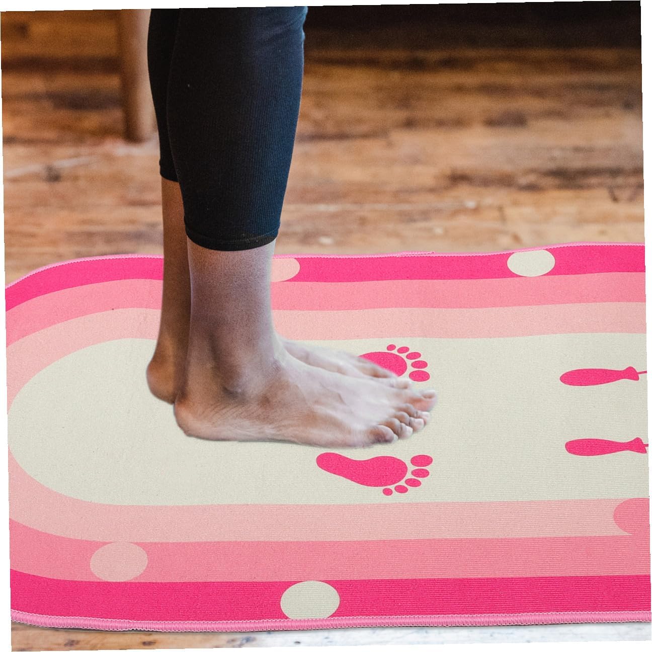 Didiseaon Soundproofing Jump Rope Mat with Thickened Silicone Bottom, 50x80cm Oval Indoor Fitness Pad for Quiet Home Exercise and Training