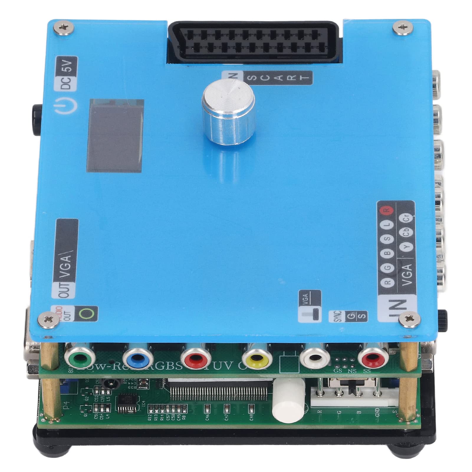 Elprico LCD GBSC Convertidor Posición de Imagen Ajustable Función OSD Concierto de Video GBS GBS para Entusiastas de los Juegos Retro