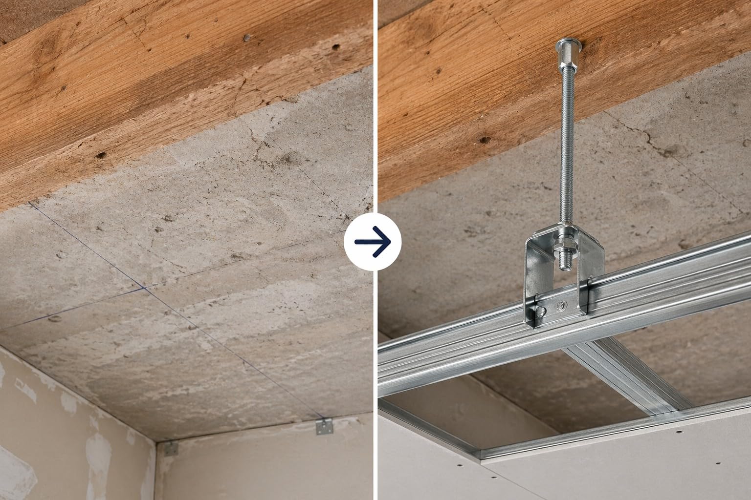 SEMIN Pitons Femelles pour Faux Plafond – Boîte de 100 – Fixation Tige Filetée D6 mm – Installation Ossature Placo & Fourrures – Pose Rapide et Solide – Rénovation Plafond Intérieur