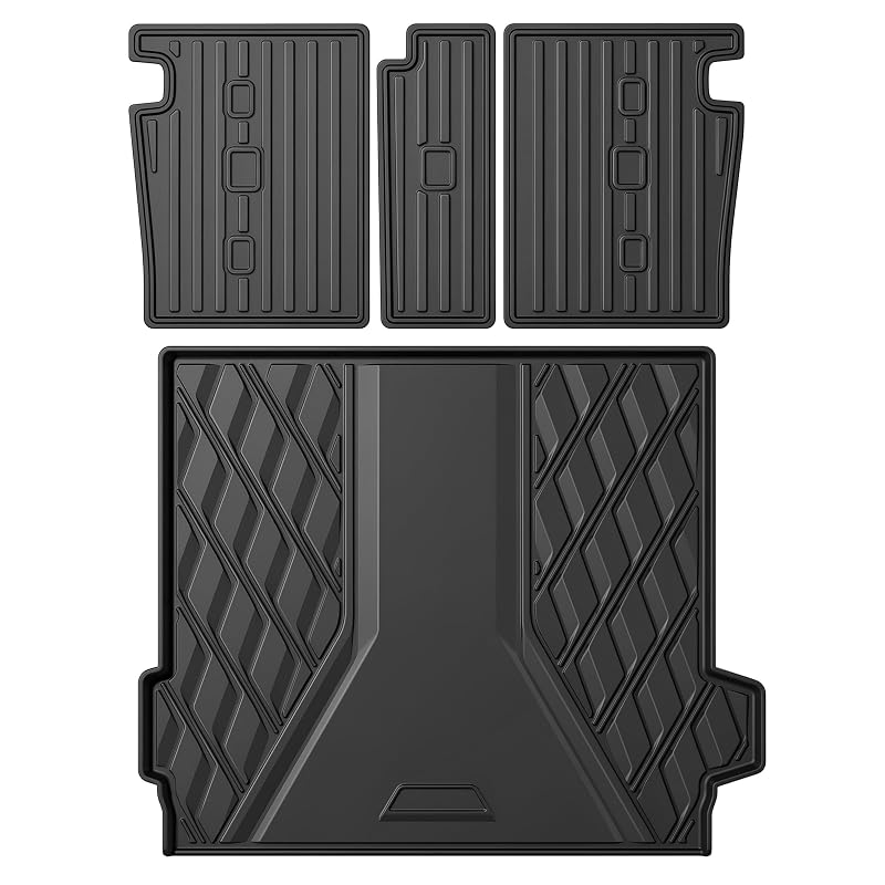 Forro para porta-malas e encosto traseiro AOMSAZTO compatível com BMW X5 2019–2026, 5 lugares, kit com 4 peças