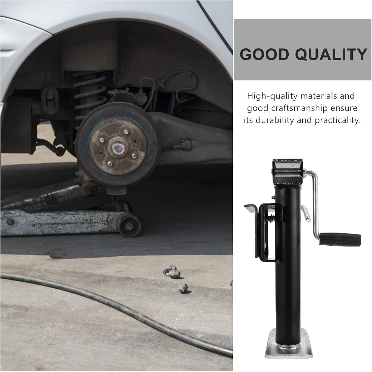 Abaodam Manual Stabilizer Jack Trailer Support Stabilizer 900kg Load Capacity Side Wind Rv Yacht Outrigger Jack for Caravan and Boat Use