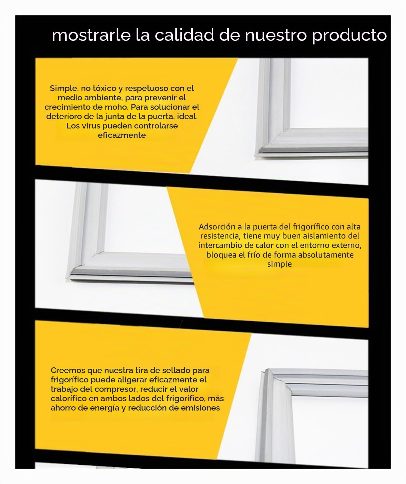 Kit De Sello De Puerta De Refrigerador Resistente Al Frío (1-11 M) - Junta De Goma Impermeable For Todos Los Modelos De Congeladores(3m)