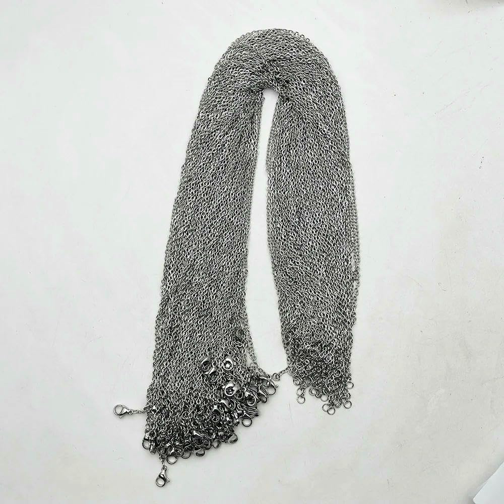 Cordino per collana con moschettone in corda cerata nera, 1,5 mm, 2,0 mm, 45 cm, 60 cm, 70 cm, cordini per ciondoli, 100 pezzi, corda 2,0 mm, 70 cm