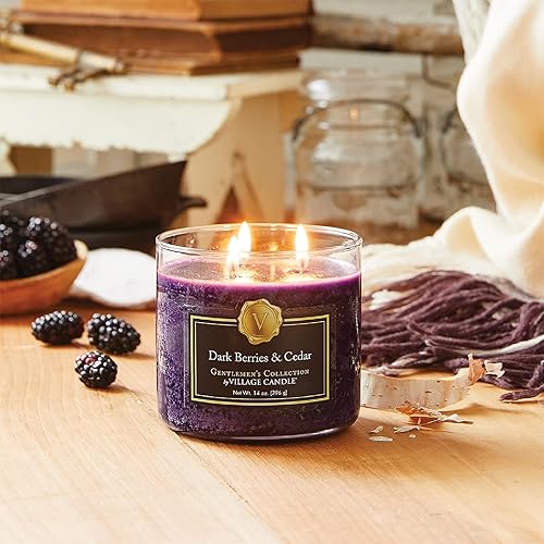 Miniatura 2 de Village Candle Dark Berries & Cedar - Cuenco mediano, 14 onzas, morado, 1 unidad