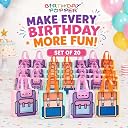 Birthday Popper Birthday Return Gift for Kids Schoolbag Goody Bags, 20 Pcs gallery image