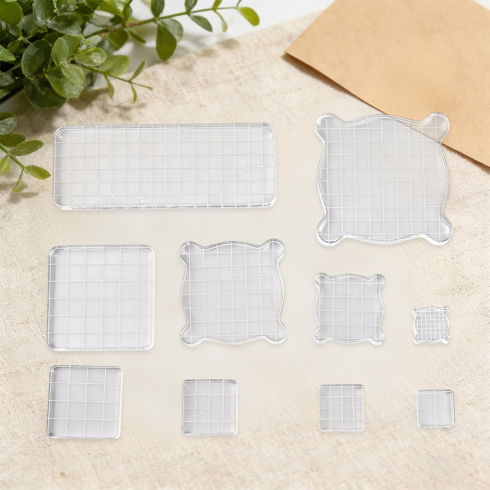 predolo 10 Bloques de Sellos acrílicos para Scrapbooking, Decorativos, multifuncionales, tamaños, Accesorios para Hacer Tarjetas, Transparentes.