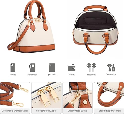 Vista 4 de Bagsure Juego de bolsos, conjuntos de bolsos para mujer, bolsa de mano, 4 piezas, conjuntos de bolsos de moda para mujer, bolsos de mano