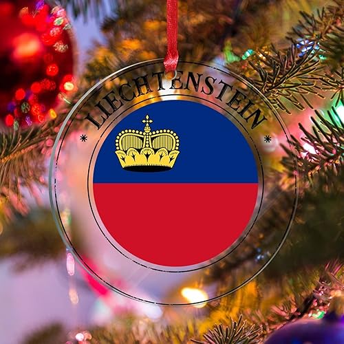 Vista 29 de Bandera nacional de Kuwait, decoración de árbol de Navidad de acrílico, adorno de recuerdo de la ciudad, adorno colgante para árbol de Navidad