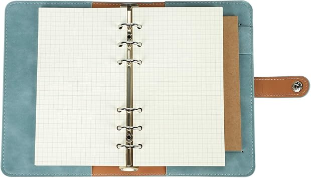 Amazon バインダー A5 手帳 ノート メモ帳 日記帳 ビジネス用 多機能 大容量 ルーズリーフ 6穴リング カード収納 ペンホルダー 付箋付き 実用性 シンプル かわいい 持ち運びやすい プレゼント 出張 会議 文房具 進学 誕生日 就職 プレゼント学生 仕事 男女兼用 グリーン