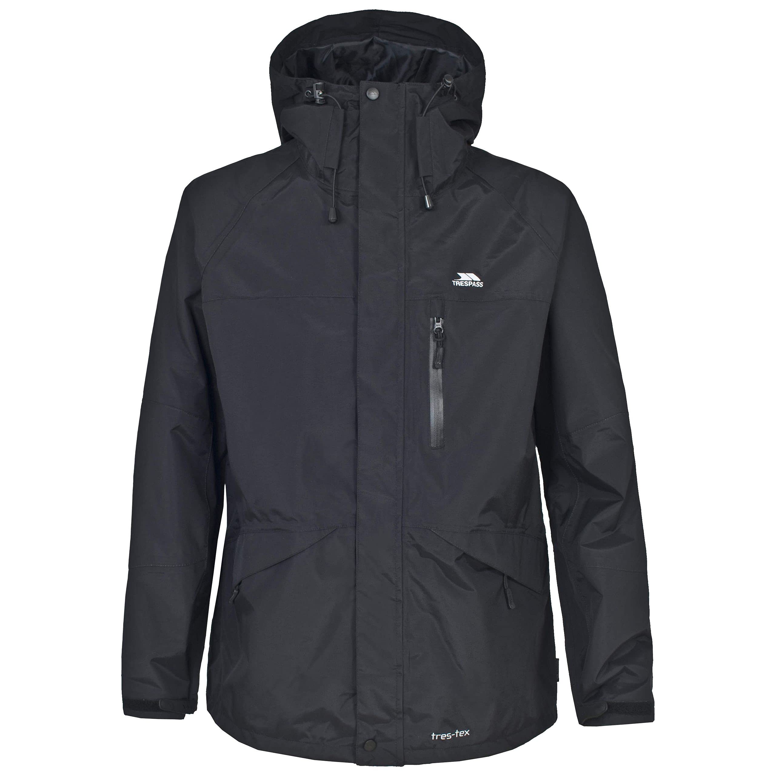 Trespass Men's Waterproof Jacket - Black - 2XL