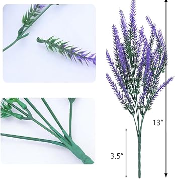 15PCS Artificial Lavender Flowers Bouquet