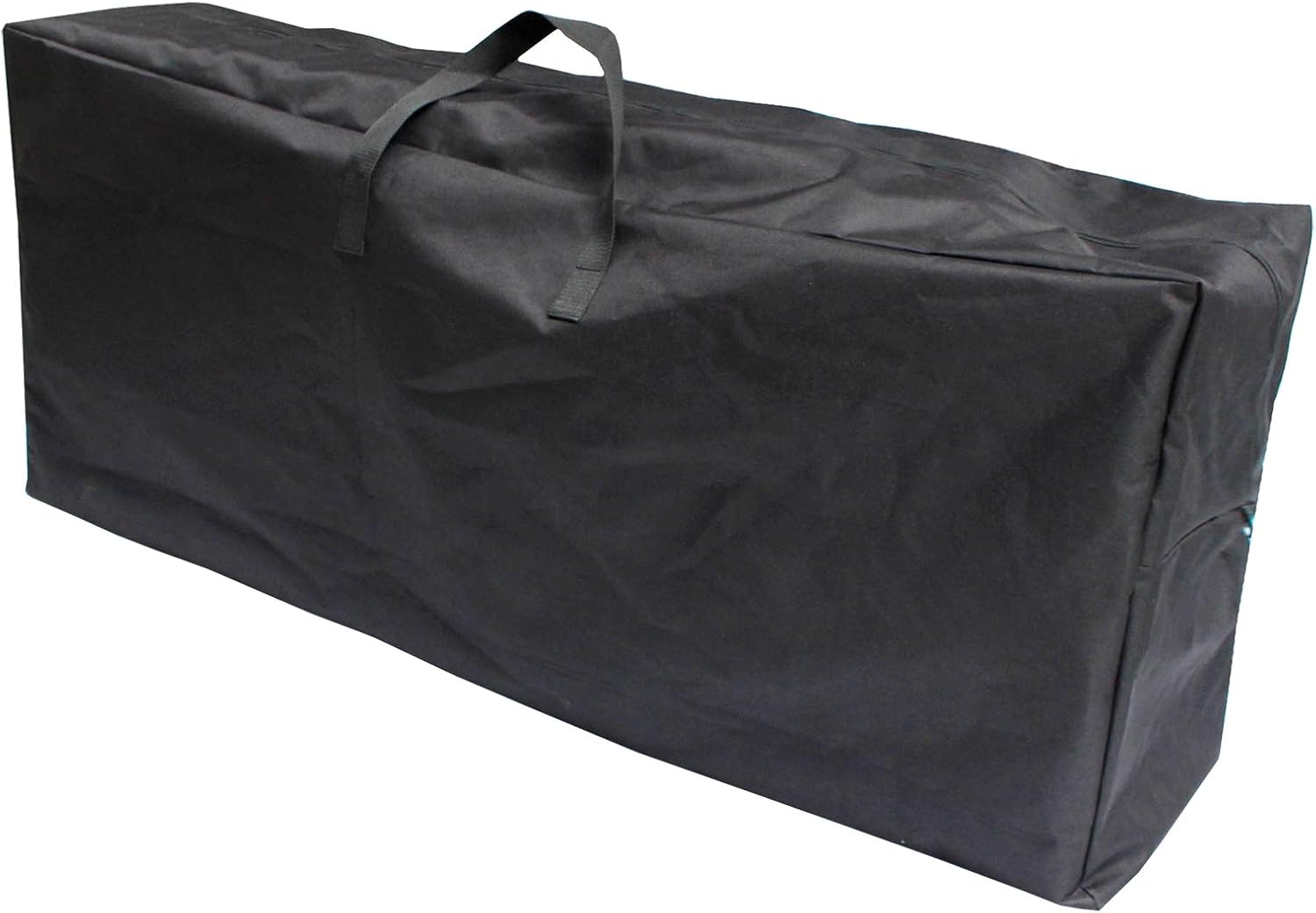 Large Storage Bag Water Resistant Black Heavy Duty Ideal for Outdoor Garden Furniture Cushions Christmas Tree Clothing Toys 127cm Long with Handles Zip Closure, Polyester, Neutral, one size