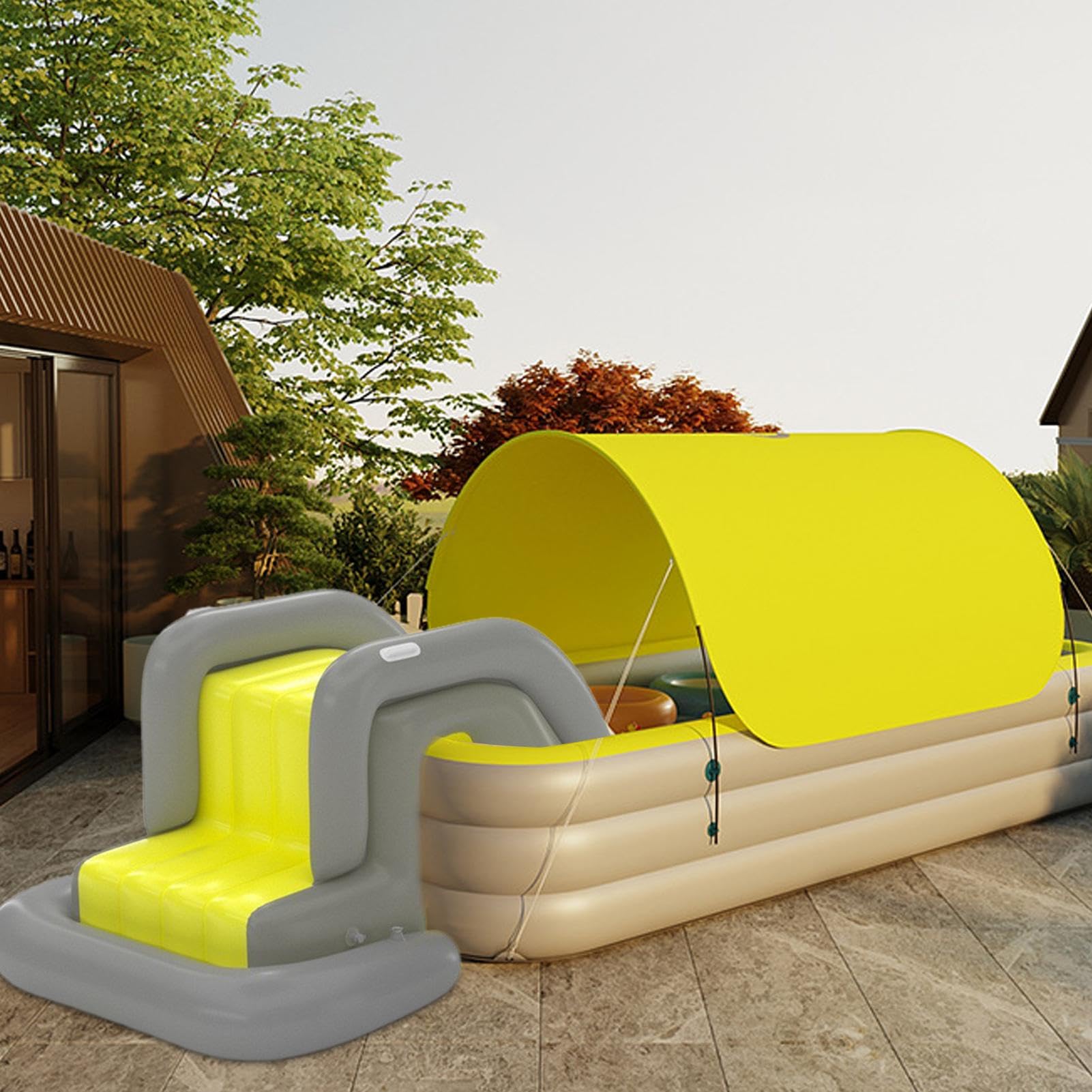 Scivolo gonfiabile per piscina, scivolo d'acqua gigante, materiale PVC, installazione rapida