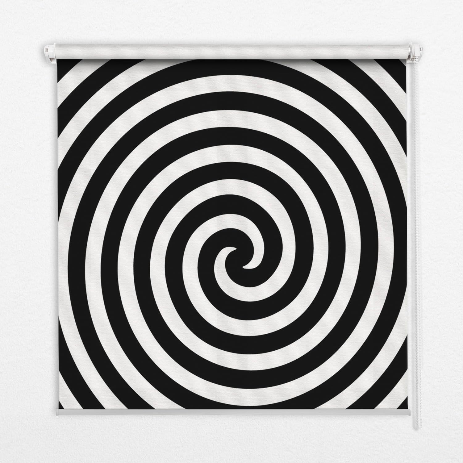 Store enrouleur permeable Tulup 50x50 cm tamisant a motif Cercle Hypnotisant