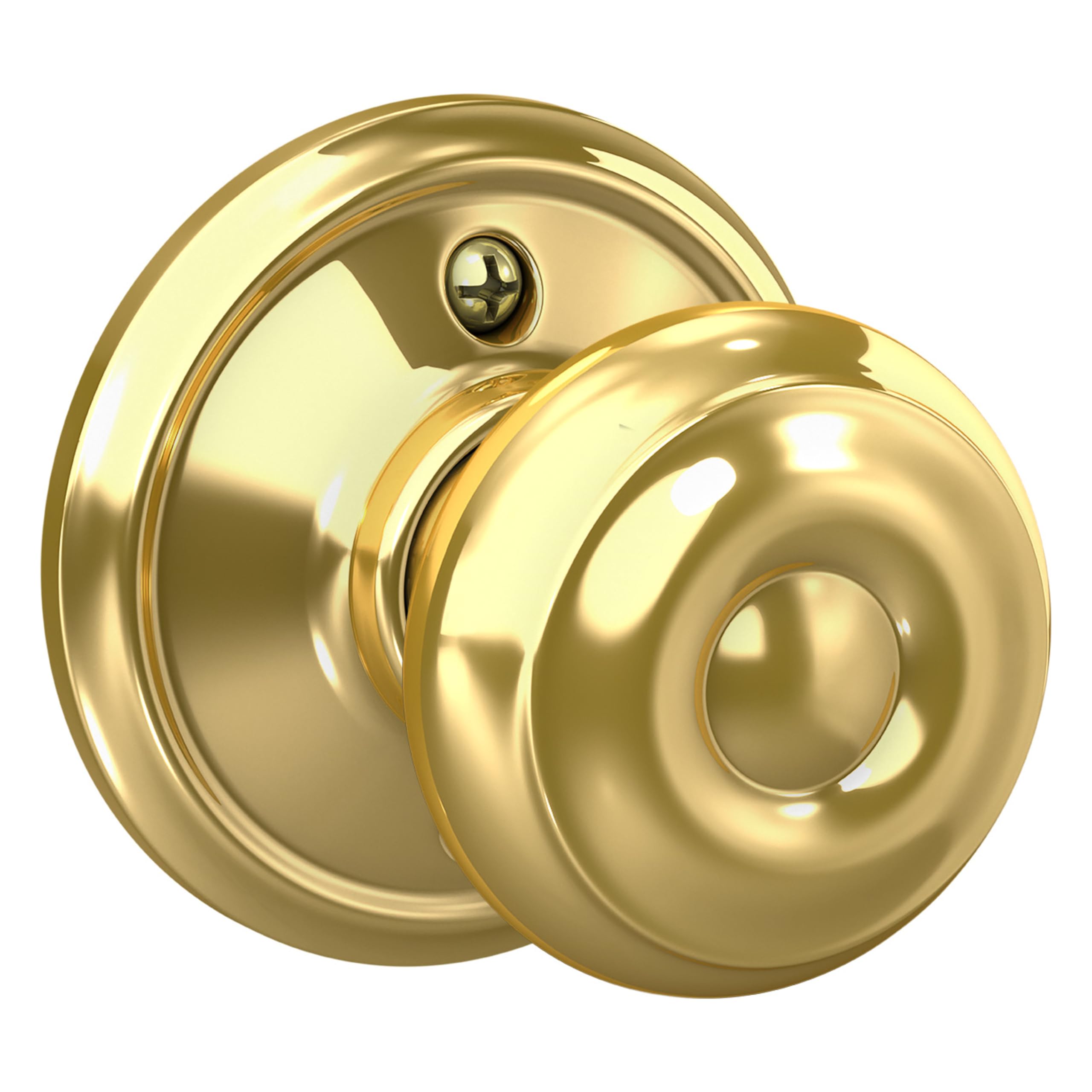 Schlage Georgian Non-Turning Dummy Door Knob, Bright Brass