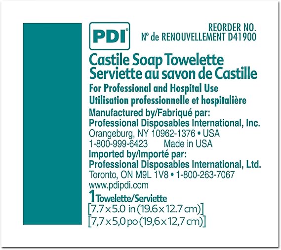 PDI D43600 Sani - Hands Alcohol Wipes -, 1000 Wipes, 5 x 8, Individual Packets