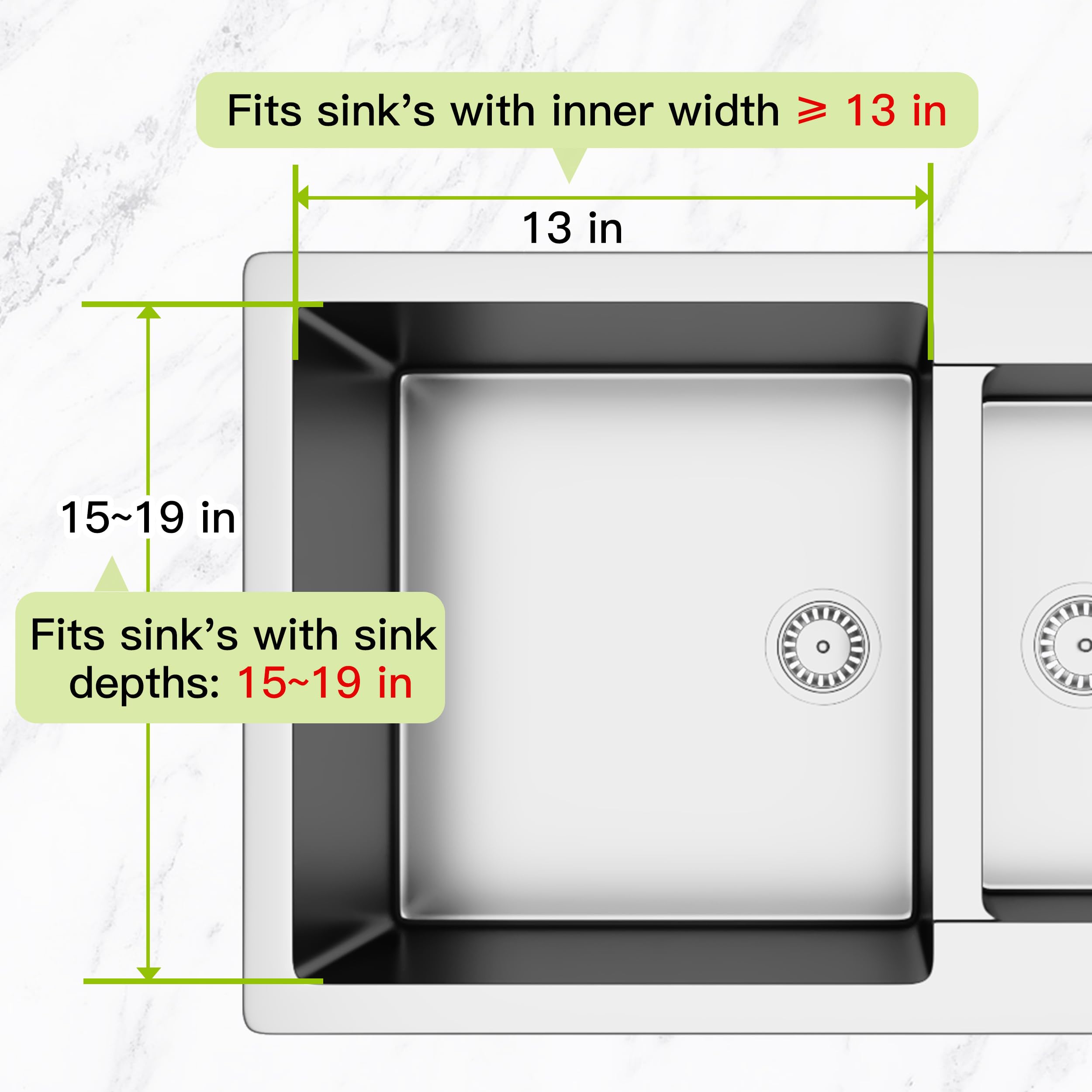 Snapklik.com : JASIWAY Dish Drying Rack In Sink, Expandable Stainless ...