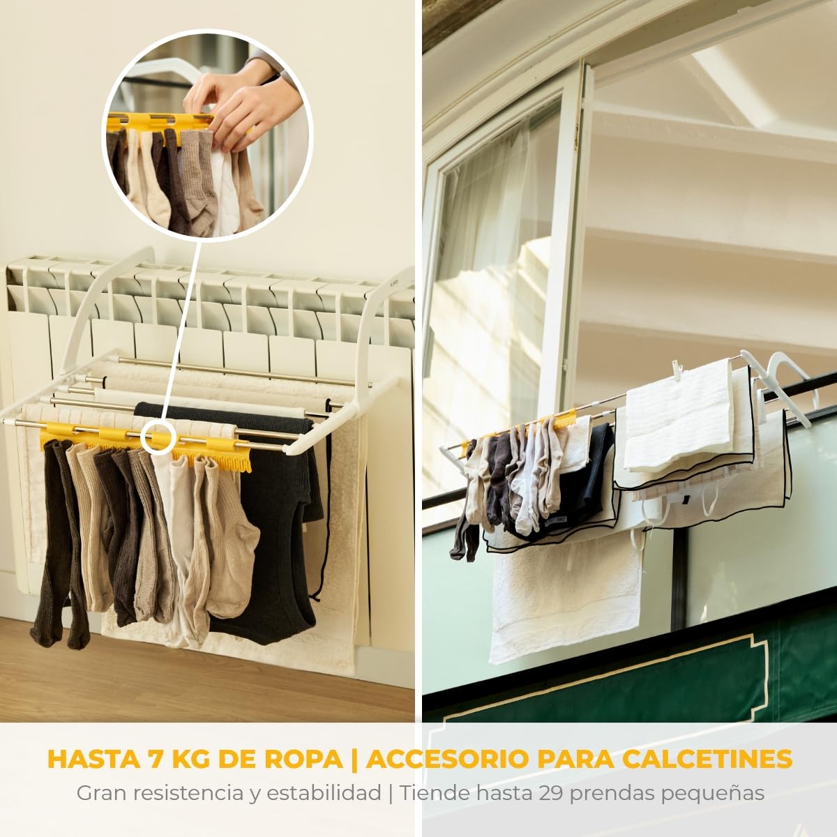 Newlux - Estendal varanda extensível Flex V9 de aço INOX (+/- 52,5