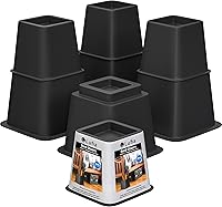 Vista 9 de Lufia Elevadores de muebles de cama resistentes, apilables, elevadores de cama para sofá, mesa, sofá, silla o escritorio, juego de 4 elevadores