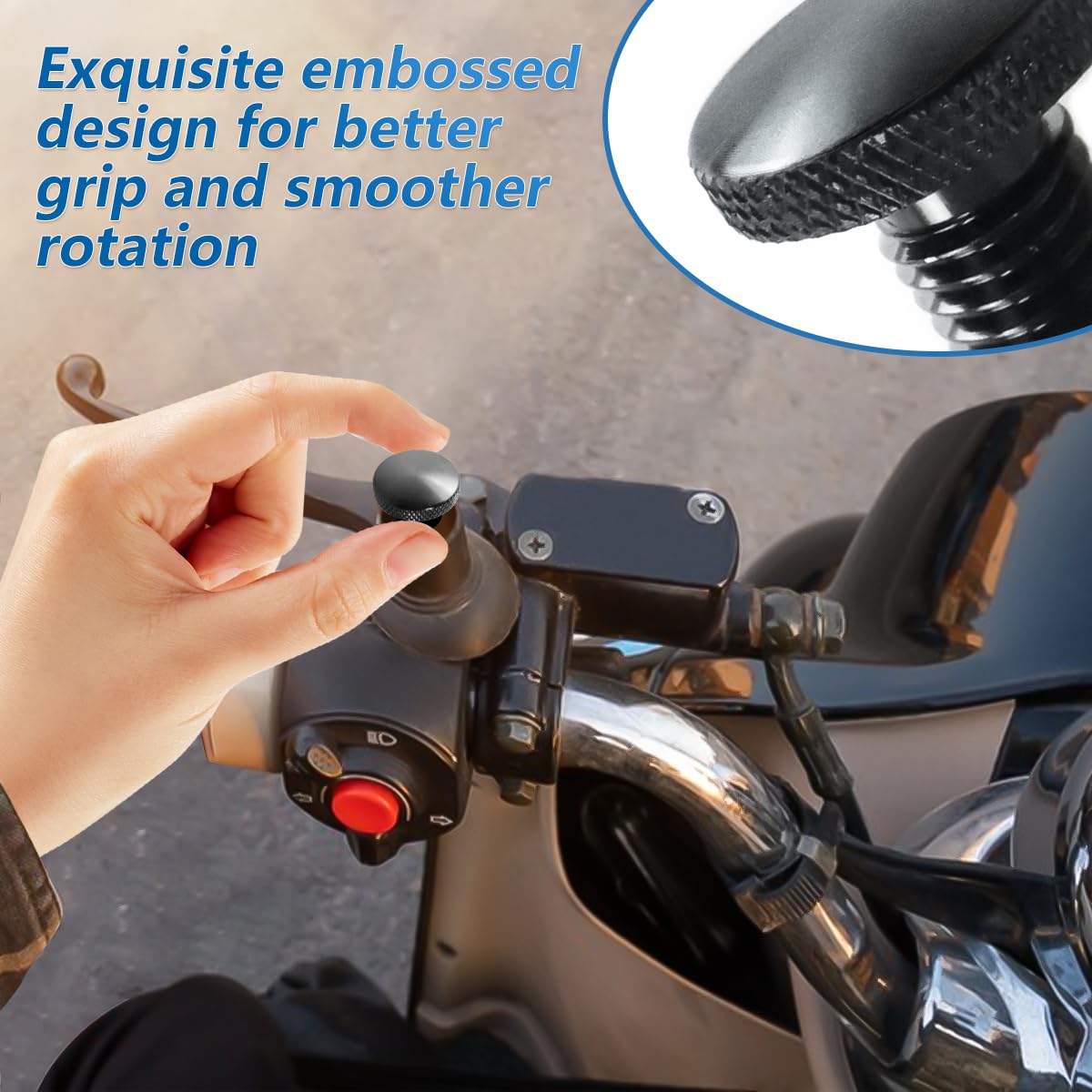 M8 Motorrad Spiegel Blindstopfen - 4x Aluminium Schrauben Fürs Bike