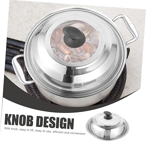 Miniatura 3 de Cubierta de olla caliente de acero inoxidable, tapa de sartén de cocina, tapa de sartén universal, tapa de sartén portátil, tapas de vidrio para