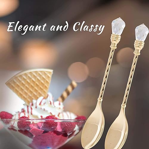 Miniatura 5 de Matashi MTTSPN434-4 - Cuchara de postre, juego de 4, color dorado