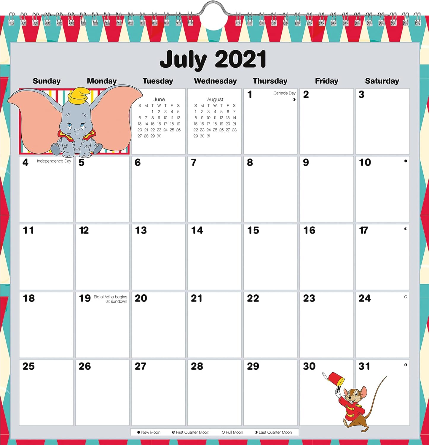 amazon com 2021 2022 disney classic academic spiral wall calendar july june office products