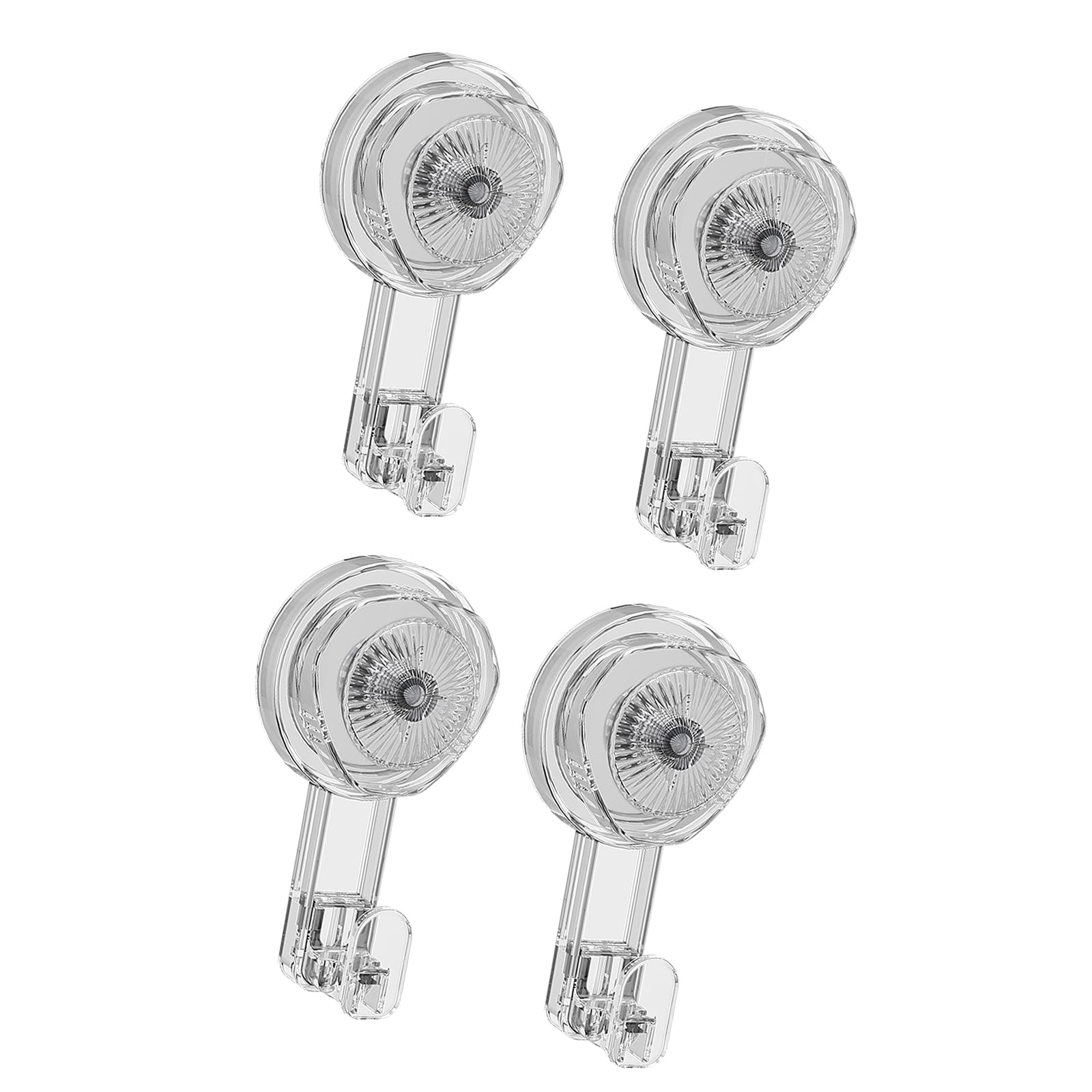 Kalttoy Transparent Color 4Pcs Wall Mounted Clothes Hangers Heavy Duty Suction Hook Multipurpose Suction Cup Hook For Bathrooms & Kitchens Heavy Duty Holder