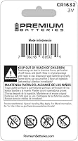 Vista 2 de Premium Batteries Batería CR1632 de litio de 3 V, caja fuerte para niños (paquete de 6)