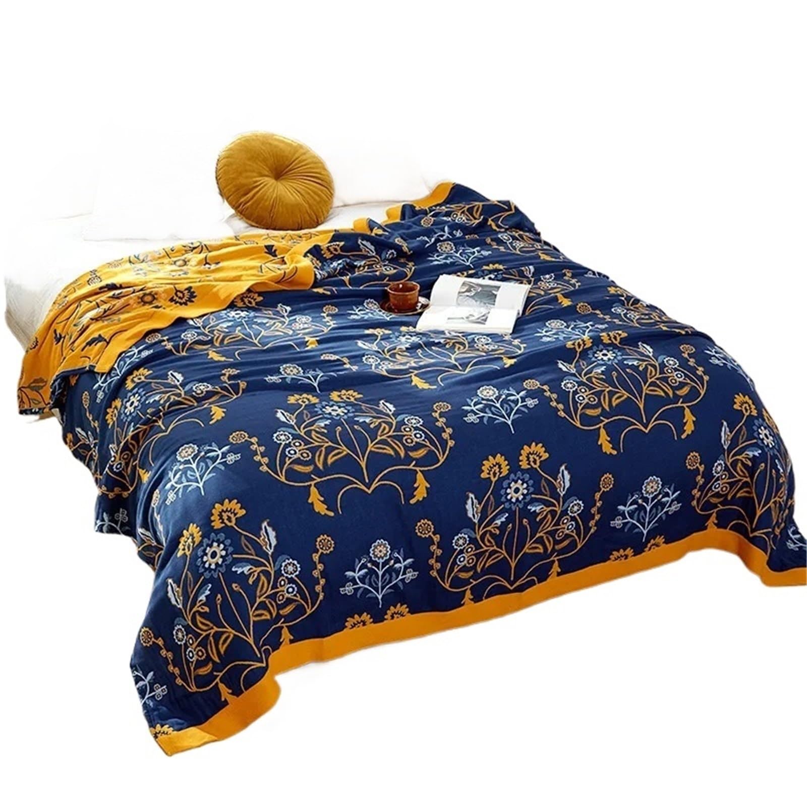 HKSDKABOP Muslin Throw Blanket Multicolor Multiple Sizes(Color9,150x200cm)