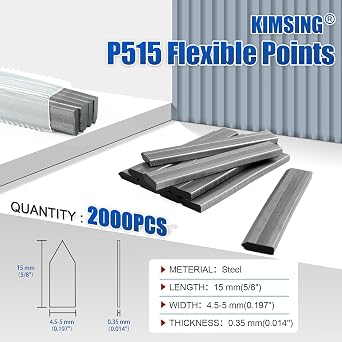 KIMSING 5/8 (15mm) Flexible Points - 2000 PCS Frame Point Nails