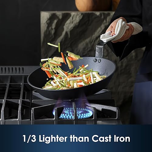 Miniatura 7 de SENSARTE Juego de sartenes antiadherentes de 3 piezas, sartenes aptas para horno con revestimiento suizo, juego de sartenes de chef compatibles con