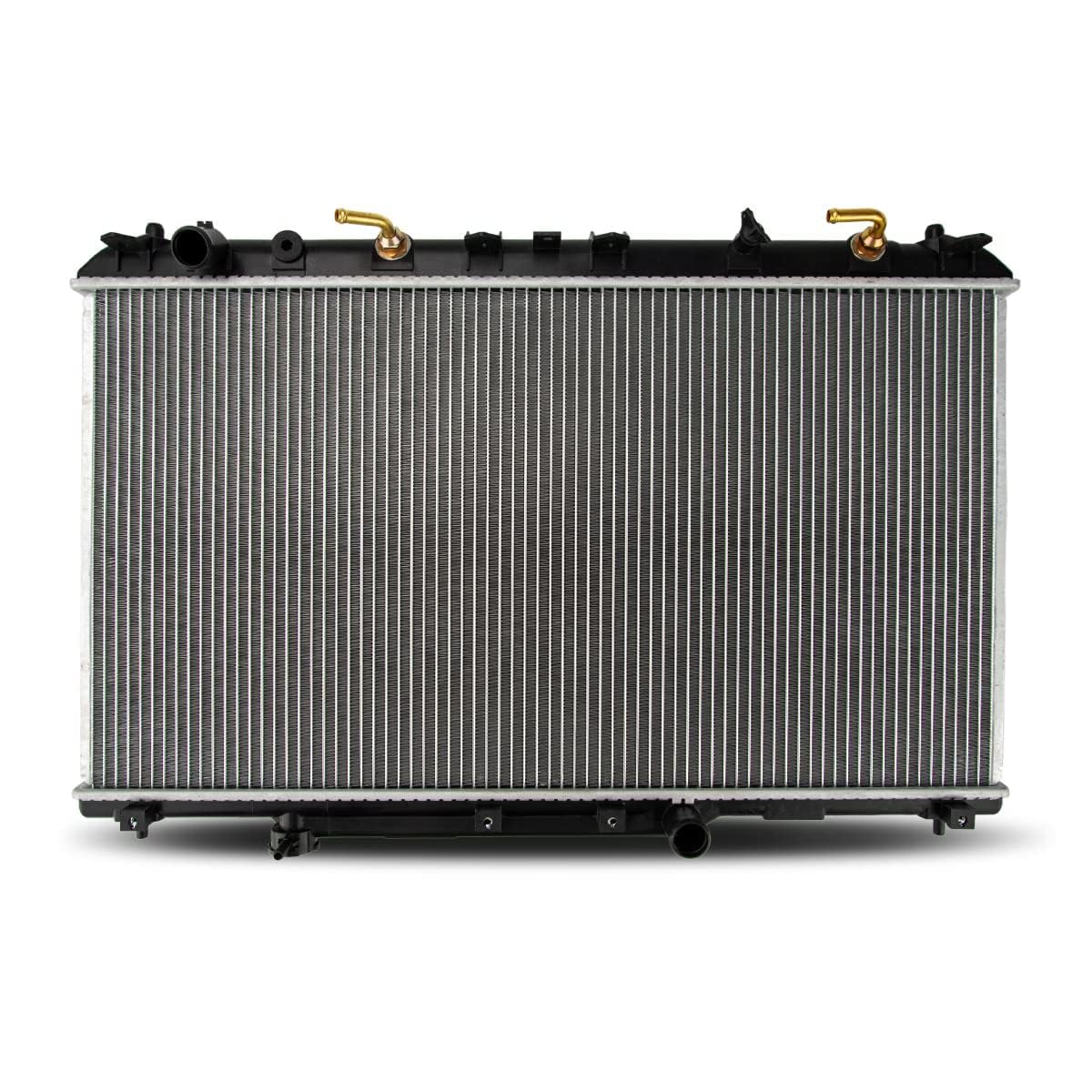 KAX Radiator, 1909 OE Style Bolt-On Aluminum Core Radiator Replacement Camry 1997-2001, Solara 1999-2001, 28-5/8“W, 15-3/4“H, 1-1/4“Inlet, 1-1/4 “Outlet