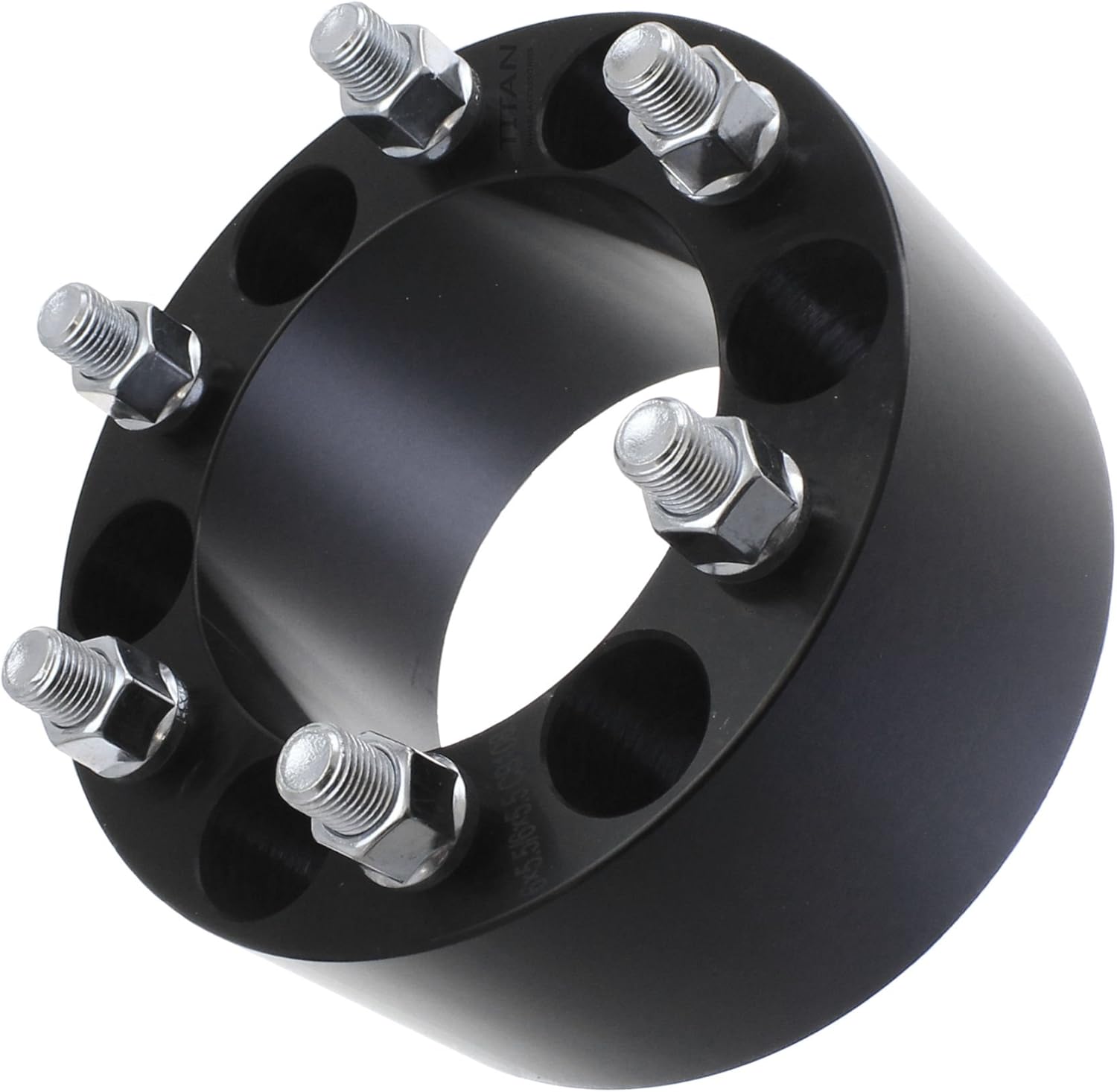 3" 6x5.5 Wheel Spacers - Fits Isuzu Rodeo Trooper Fits Toyota 4 Runner FJ Cruiser Pickup - 3 Inch, 6x139.7, 12x1.5 Studs - Pair of 2 - Black