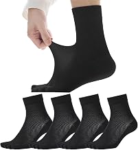 PIENILO Men's Summer Five-Toe Mesh Socks Cool 5-Toe Socks 4-Pair Set 10-10.6 inches