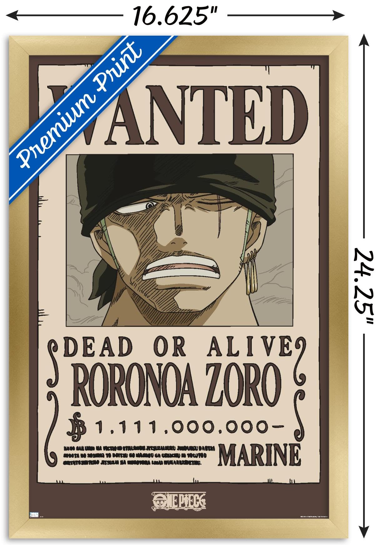 Amazon.com: Trends International One Piece - Roronoa Zoro Wanted