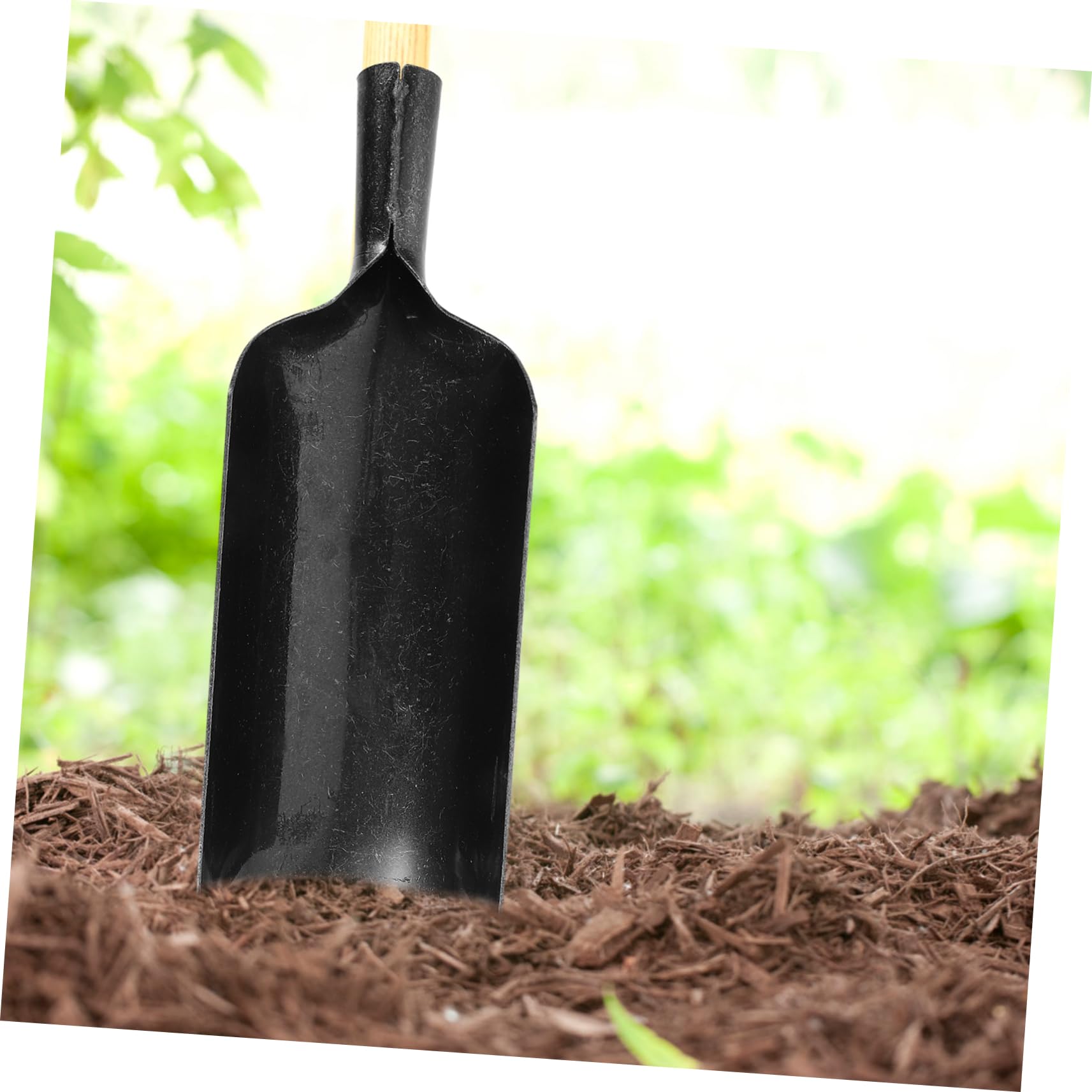 Pala da Scavo per Trapianto in Acciaio al Manganese Nero | Lama Spessa, per Spazi Stretti e Movimento del Terreno, Uso Agricolo, Utensile Manuale