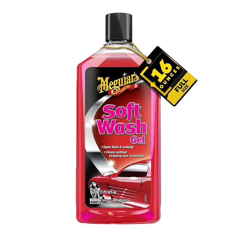 Meguiar's Soft Wash Gel Shampoo Automotivo em Gel para Lavagem de Carros 473 mL