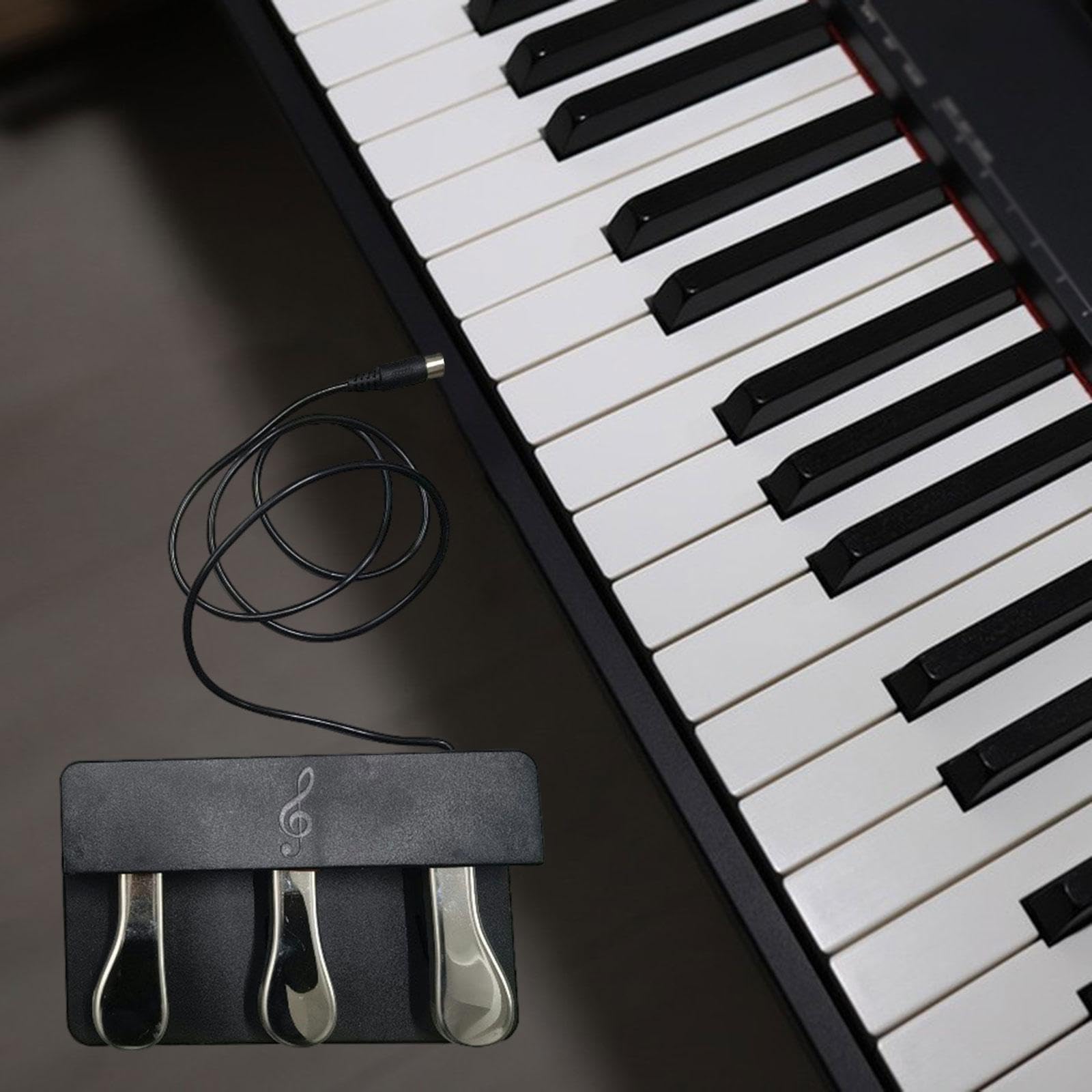 3 Pedaleinheit für Digitalpianos & Keyboards - Universal 5-Pin Round Interface Fußschalter